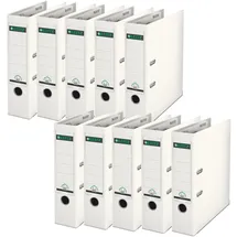 Leitz Qualitäts-Ordner DIN A4 80 mm Weiß 10 St.