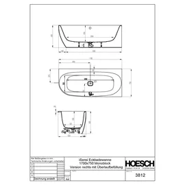 Hoesch iSensi Eckbadewanne 170 x 75 cm (3812.111)