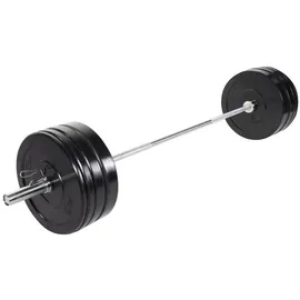 Gorilla Sports Olympia Langhantelset Bumper Plates, 140 kg SCHWARZ|silber 140 kg