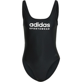adidas Women's Sportswear U-Back Swimsuit Badeanzug, Black/White, 38