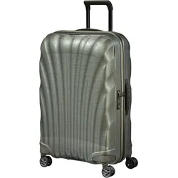 Hartschalen-Trolley SAMSONITE "C-LITE 69", Gr. B/H/T: 46cm x 69cm x 29cm 68 l, grün (metallic grün), Curv, gestreift, modisch, Koffer, Reisekoffer Aufgabegepäck Koffer für Flugreisen TSA-Zahlenschloss