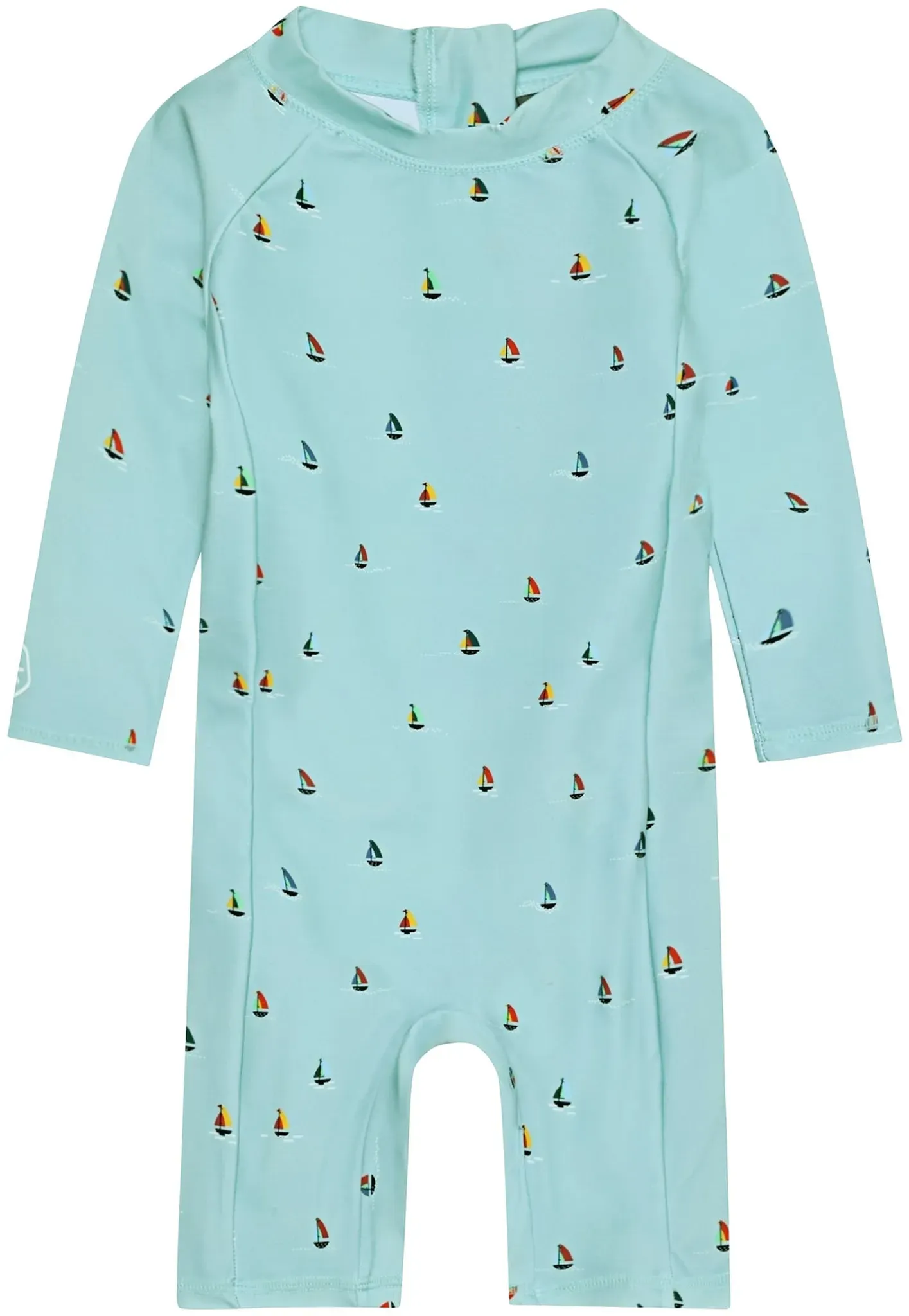 Colorkids Schwimmanzug lang mit UV-Schutz Segelboote, hellblau | mehrfarbig, 92