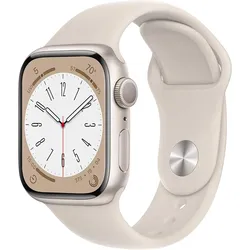 Apple Watch Series 8 [GPS, inkl. Sportarmband polarstern] 41mm Aluminiumgehäuse polarstern | Zustand: Neu & original versiegelt