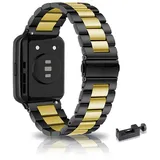 ZUREGO Metall Armband Für Huawei Watch Fit/Watch Fit 2 Armband Metall Frauen Männer, Metallarmband Edelstahl für Männer Kompatibel mit Huawei Watch Fit/Watch Fit 2 (P,Fit 2)
