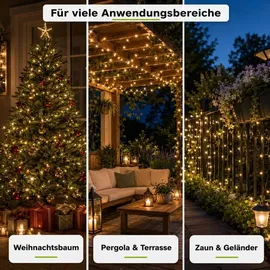 LED Universum LED-Lichterkette spritzwassergeschützt 80 m warmweiß
