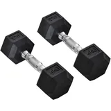 Homcom Gummi-Hantel Metall Gummi