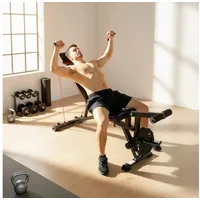 sportnow Hantelbank verstellbar bis 300 kg 3 in 1 Schwarz