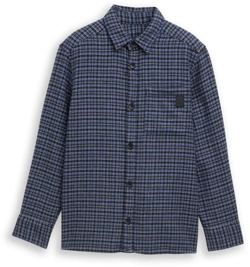 TOM TAILOR Jungen Oversize Hemd mit Karomuster, lila, Kariert, Gr. 176