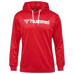 Trainingskapuzenpullover HUMMEL, Herren, Gr. XL, rot, Stoff, Obermaterial: 100% Polyester, bedruckt, sportlich, Langarm, Pullover, leicht & schnell trocknend