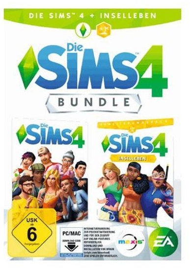 Die Sims 4 + Inselleben Add-On (Bundle) (CIAB) - CD-ROM DVDBox