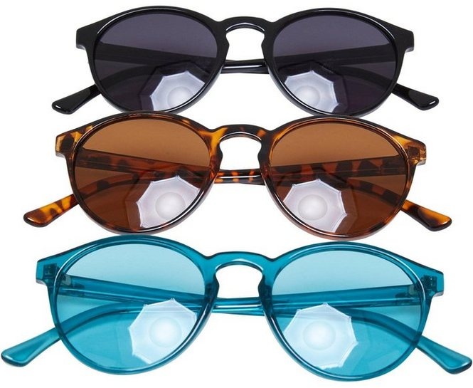 URBAN CLASSICS Sonnenbrille Urban Classics Unisex Sunglasses Cypress 3-Pack schwarz