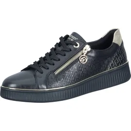 REMONTE Schnürschuhe in schwarz/schwarz/alloy/ginger-gold | Gr.: 37