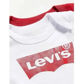 Levi's Levi's® Kids Kurzarmbody BATWING 2PK BODYSUIT (2-tlg) UNISEX von Levi's® Kids für Babys rot|weiß 1 (62/68)