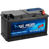 NRG AGM Autobatterie 100Ah 900A/EN 12V Start Stop Plus VRLA Batterie statt 92Ah 95Ah