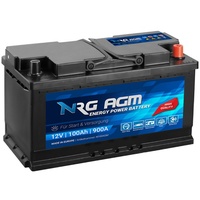 NRG AGM Autobatterie 100Ah 900A/EN 12V Start Stop Plus VRLA Batterie statt 92Ah 95Ah