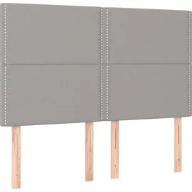 vidaXL Boxspringbett 140 x 200 cm Hellgrau