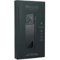 Mujjo iPhone 17 Pro Max Lederhülle schwarz