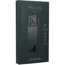 Mujjo iPhone 17 Pro Max Lederhülle schwarz