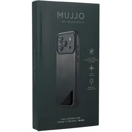 Mujjo iPhone 17 Pro Max Lederhülle schwarz