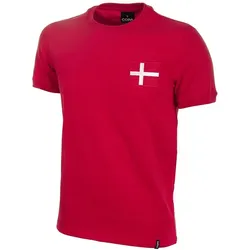 Dänemark 1970's Retro Fußball Trikot ROT L