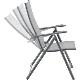 [en.casa] Kalamata Gartenstuhl 57 x 105 x 68 cm hellgrau 2 St.
