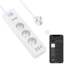 ghome smart Steckdosenleiste 1,5 m Schwarz 3 St.