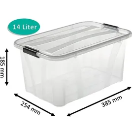 Logiplast Aufbewahrungsbox 7 ltr. 10-tlg. transparent