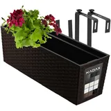Kadax Blumenkasten 18 x 56 x 19,5 cm Mokka