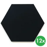 Akustikplatte, Sechseck, 30x26 cm, 12 Stk, schwarz