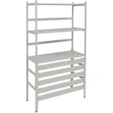Proregal Verkleidung für Klimaanlage Wärmetauscher HxBxT 163x90x38cm Abdeckung Schutzgitter Regal Grau-Weiß