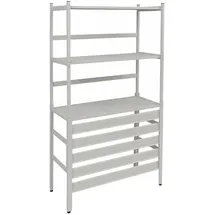 Proregal Verkleidung für Klimaanlage Wärmetauscher HxBxT 163x90x38cm Abdeckung Schutzgitter Regal Grau-Weiß