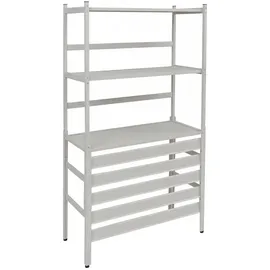 Proregal Verkleidung für Klimaanlage Wärmetauscher HxBxT 163x90x38cm Abdeckung Schutzgitter Regal Grau-Weiß