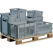 Lockweiler Transportstapelbehälter 600 x 400 x 280 mm 1-tlg. grau
