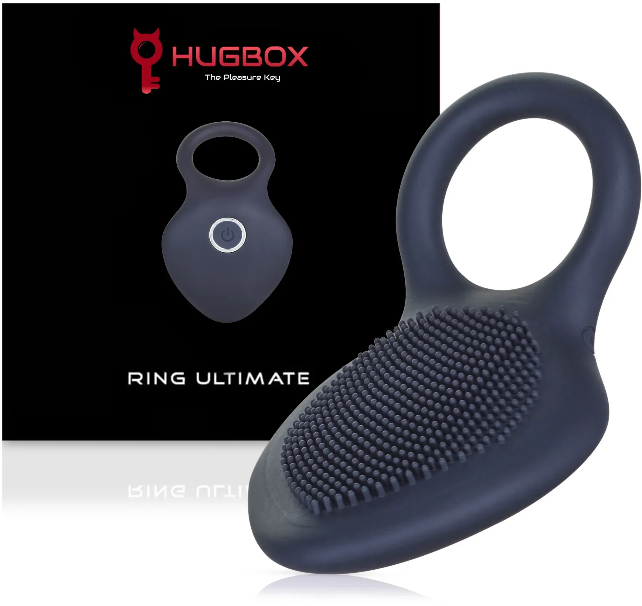 Hugbox Sextoy Vibratiering voor Koppels – Clitorisstimulator, Waterdicht 20x20x10 cm