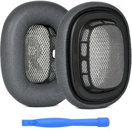 MMobiel Ersatz Ohrpolster AirPods Max Kopfhörer - Protein PolyurethanKopfhörer – Schwarz