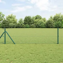 vidaXL Zaunpfosten 25 x 0,5 m Grün/Stahl
