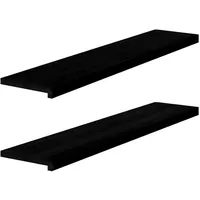 vidaXL Fensterbänke 2 Stk. Dunkelbraun 120x25x2 cm Massivholz Eiche