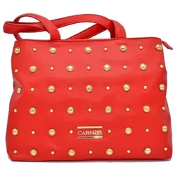 Café Noir  Taschen shoppinbag multi borchie  in Rot, Einheitsgrösse