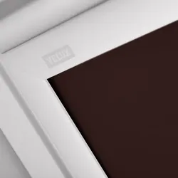 VELUX Verdunkelungsrollo Uni Dunkelbraun 4559, 134x160 cm (UK10), GEL,Manuell,VELUX,weiße Schiene