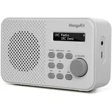 MangoKit MD2 DAB Radio mit Bluetooth,DAB Plus Radio,Digitalradio,UKW Radio,Tragbares Dab Radio,Kleines Küchenradio mit Netzbetrieb und Batterie,Anzeige,Alarme und Uhr,Schlummerfunktion-Steingrau