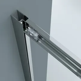 SoGood Doporro Eckeinstieg Duschkabine mit Schiebetür 90 x 75 cm transparent 6mm ESG Glas