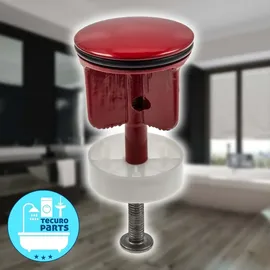 tecuro Excenterstopfen Ø 40 mm für 1 1/4 Zoll Ablaufventil Rot