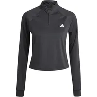 Adidas Damen Train Essentials Minimal Branding 1/4-Zip Cover Up Track Top, Black, S