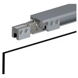 Objekttür-Schiebetürbeschlag,GT-L 80,Materialkombination matt - schwarz