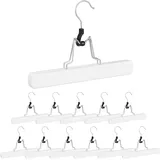 Relaxdays Hosenspanner 12 Stück, in Weiß