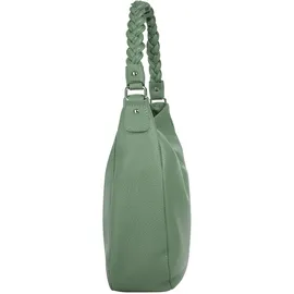 Samantha look Henkeltasche SAMANTHA LOOK, Damen, Gr. B/H/T: 34cm x 31cm x 10cm onesize, grün (mint), Leder, leicht glänzend, unifarben, Taschen, echt Leder, Made in Italy