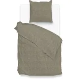 Zo Home Lino Unifarben Taupe 135 x 200 cm + 2 x 80 x 80 cm
