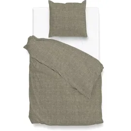 Zo Home Lino Unifarben Taupe 135 x 200 cm + 2 x 80 x 80 cm