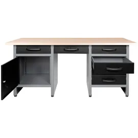 Ondis24 ONDIS24, schwarz (anthrazit, schwarz, grau), B:160cm H:205cm T:60cm, Metall, Werkbänke, 160 cm