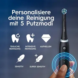 Oral-B iO Series 5 Plus Edition schwarz/weiß + 2. Handstück + Reiseetui